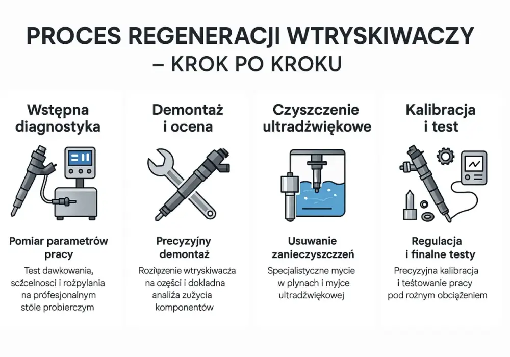Regeneracja wtryskiwaczy: Koszt, porównanie z nowymi i czy warto?