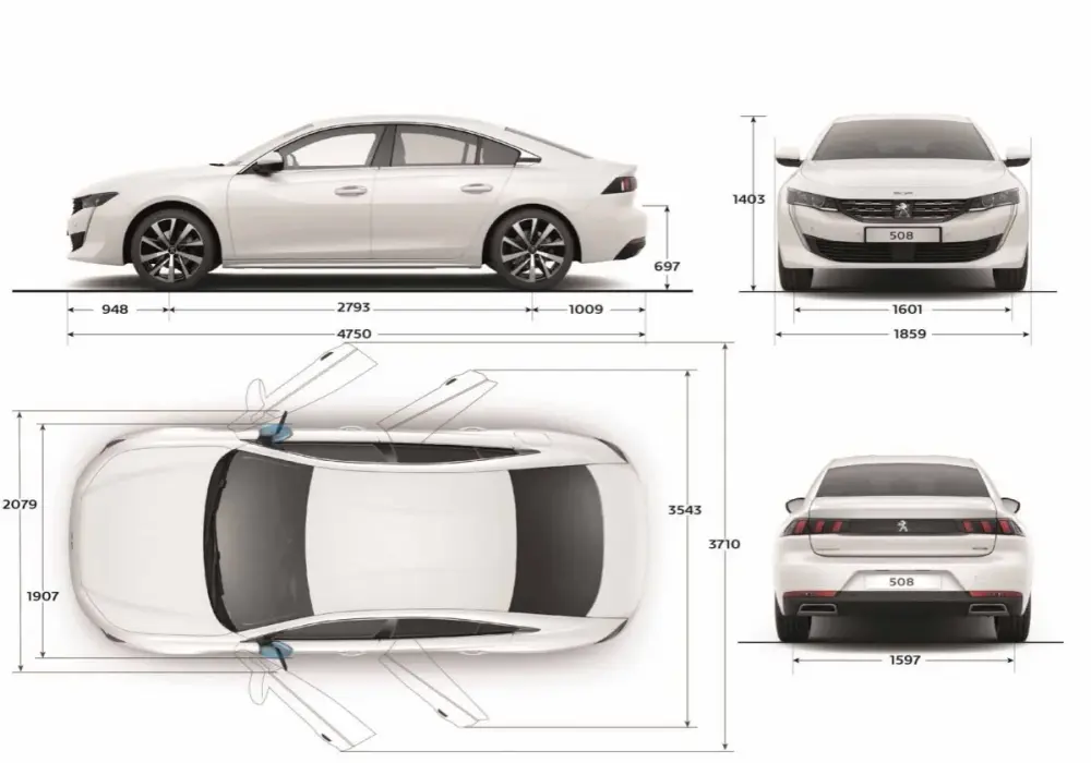 Peugeot 508 - Wymiary, bagażnik, praktyczność. Sedan czy SW?