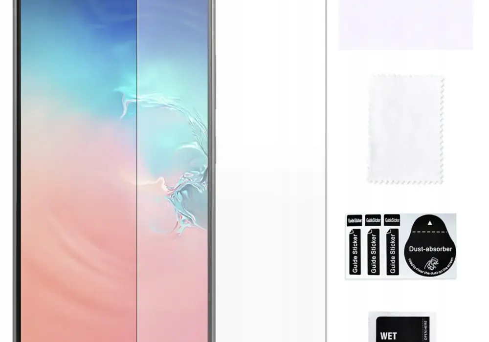 Pokrycie ekranu ochroną w Samsung Galaxy S10