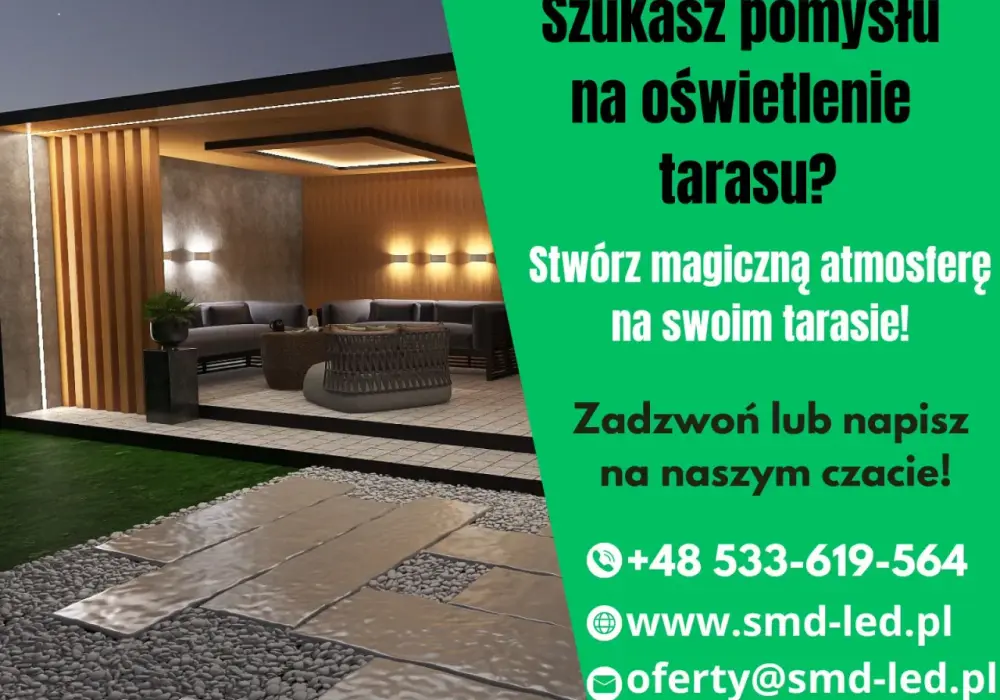 Oświetlenie tarasu - Stwórz magiczną atmosferę. Poradnik