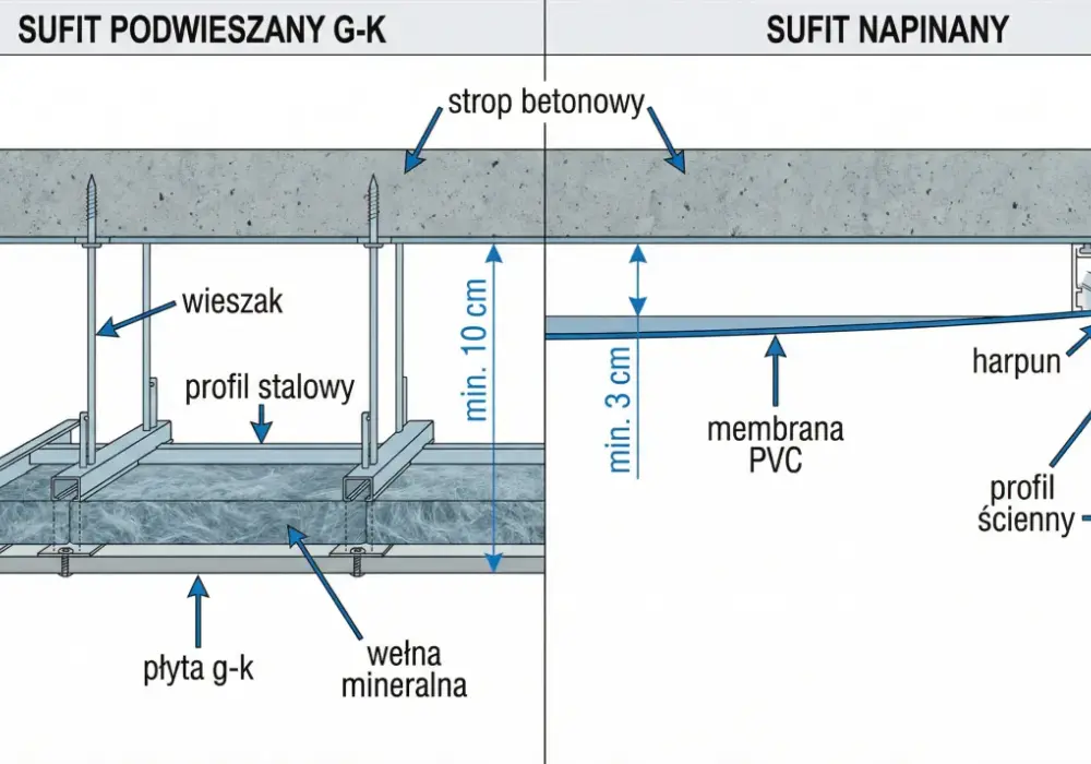 Nierówny sufit - od maskowania do remontu. Pełen poradnik