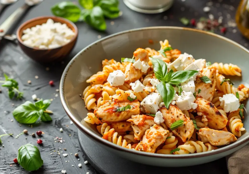 Makaron z kurczakiem i fetą: Idealne połączenie smaków