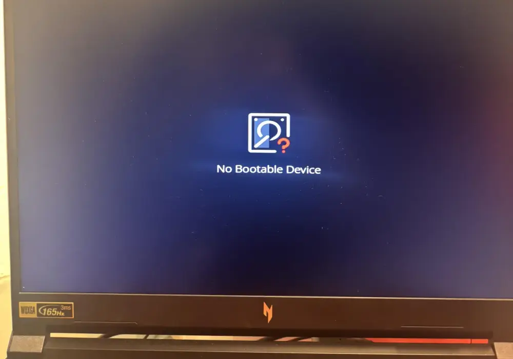 Jak naprawić błąd no bootable device w Acer i przywrócić system