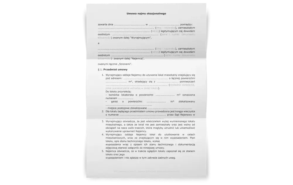 Umowa najmu okazjonalnego: kluczowe dokumenty, które musisz znać