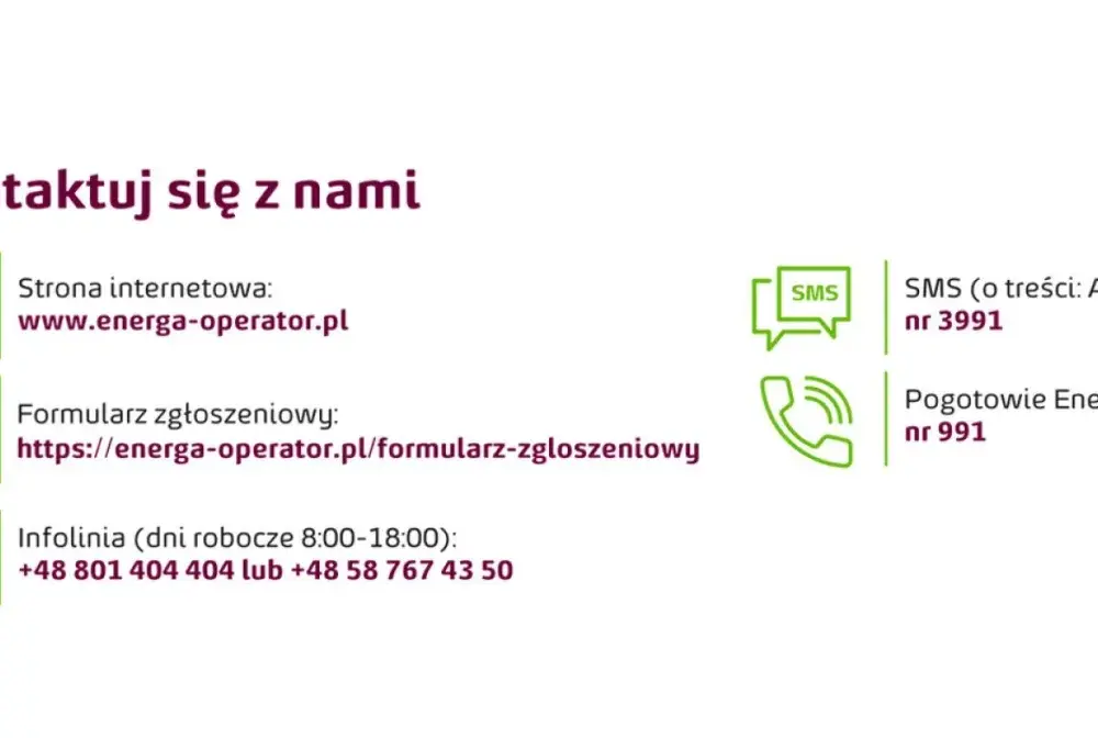 Energa Operator Kalisz - kontakt w sprawie awarii prądu i numer telefonu