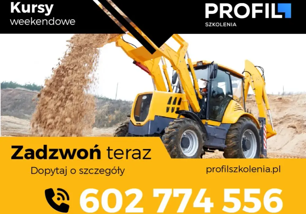 Ile trwa kurs na koparko ładowarkę? Sprawdź czas szkolenia i szczegóły