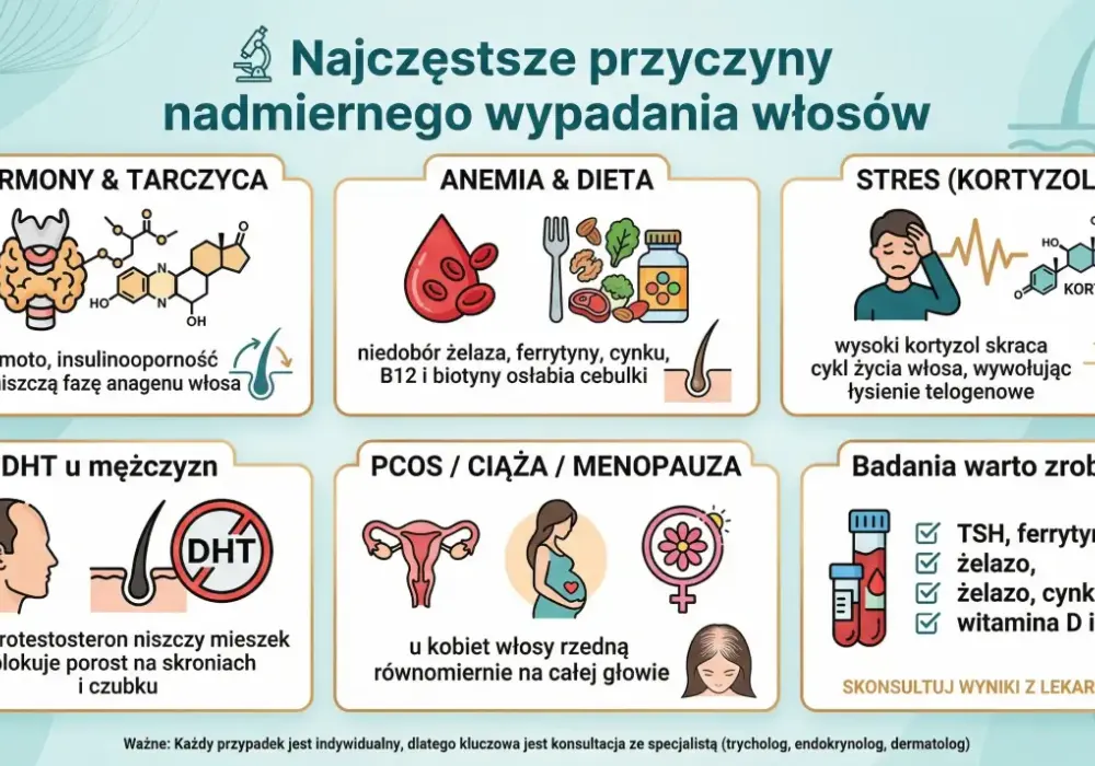 Wypadanie włosów - najczęstsze przyczyny i co naprawdę pomaga
