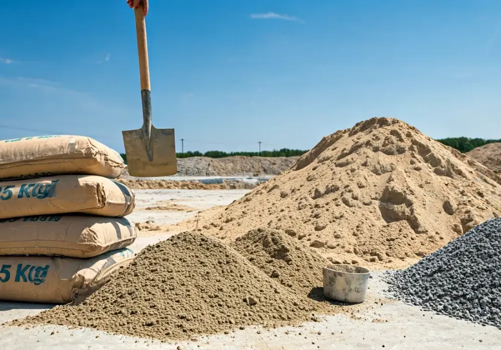 Ile piasku i żwiru na worek cementu? Proporcje dla betonu