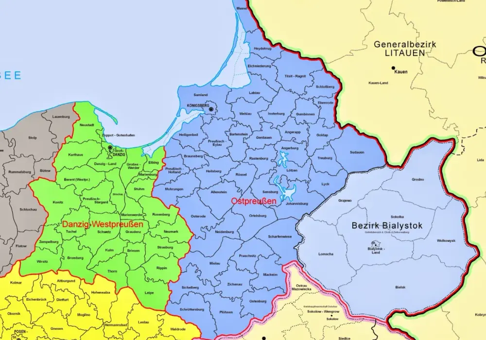 Prusy Wschodnie - historia regionu, który zmieniał granice