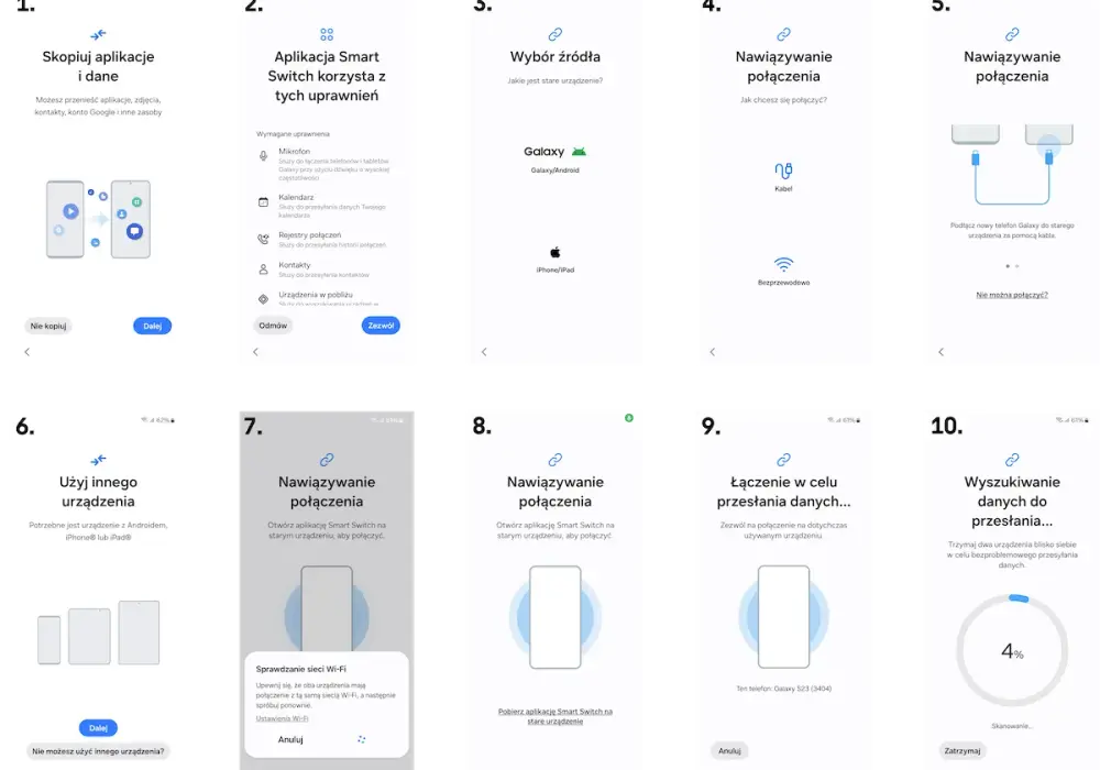 Jak przenieść dane na telefon Samsung? Smart Switch krok po kroku