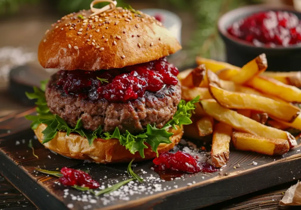 Burger z żurawiną: Połączenie smaków, które rozgrzewa zmysły