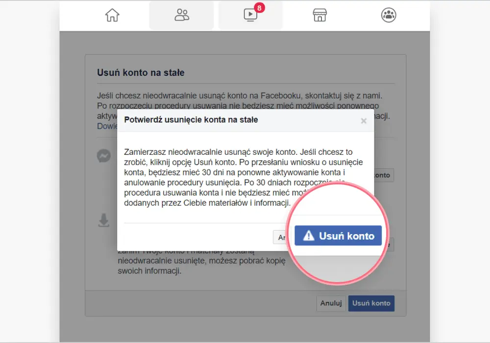 Jak usunąć konto na Facebooku - Dezaktywacja czy trwałe usunięcie?