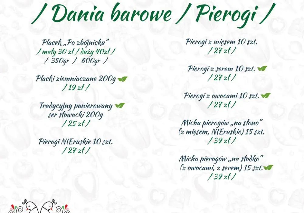 Menu Bacówka Chyżne - jakie dania zaskoczą Twoje podniebienie?