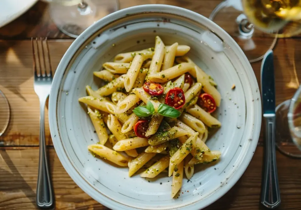 Makaron z pesto i suszonymi pomidorami: Szybka kolacja