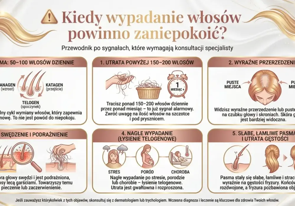 Wypadanie włosów - kiedy to norma, a kiedy sygnał alarmowy?
