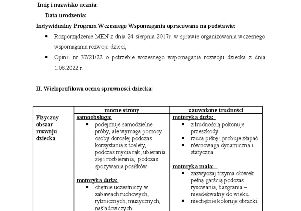 Profesjonalny program wczesnego wspomagania rozwoju dziecka krok po kroku