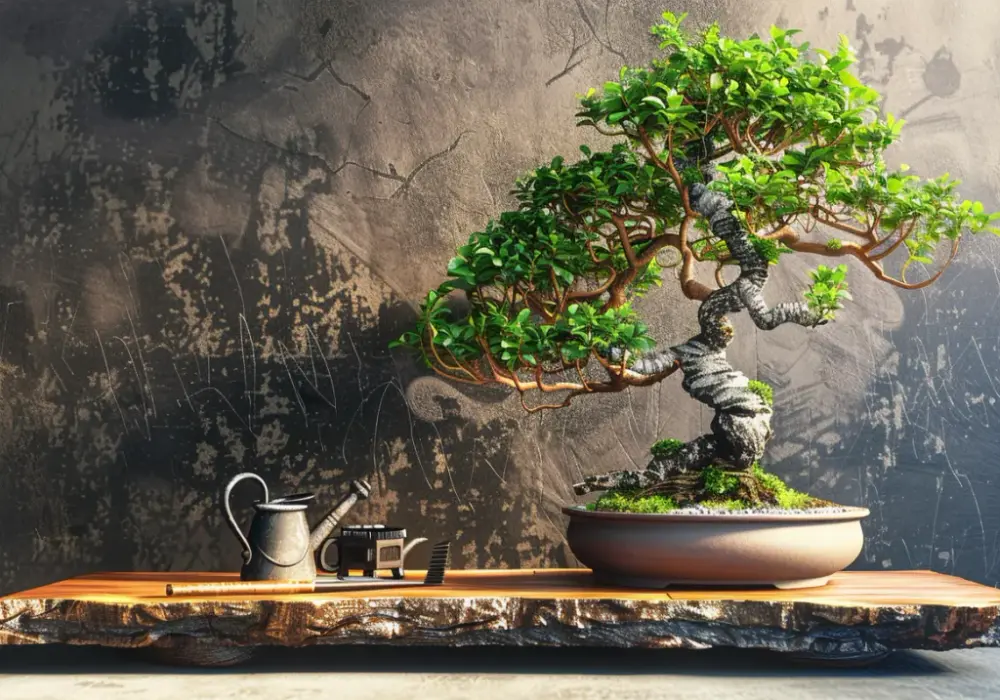 Jak pielęgnować bonsai w doniczce na bonsai z podstawką?