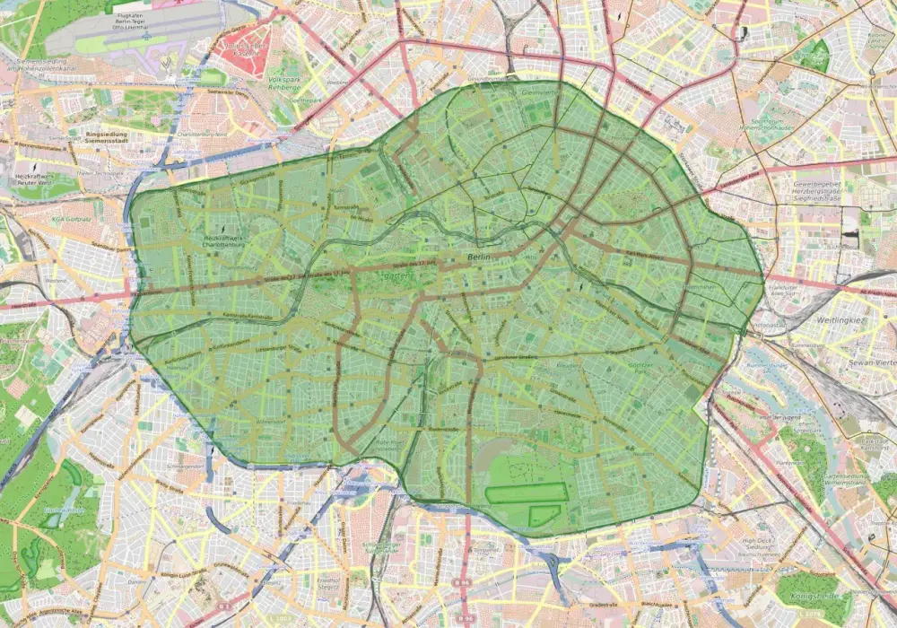 Wjazd do Berlina samochodem - Plakietka, parking, bez mandatu