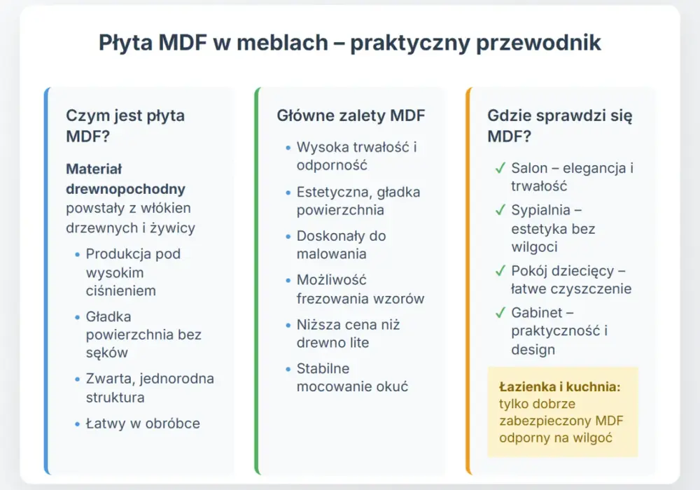 MDF w meblach - Kiedy warto, a kiedy lepiej unikać?