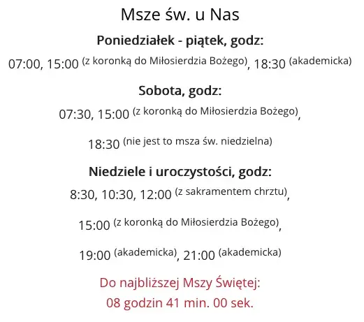 O której jest suma w kościele? Sprawdź godziny mszy w Twojej okolicy