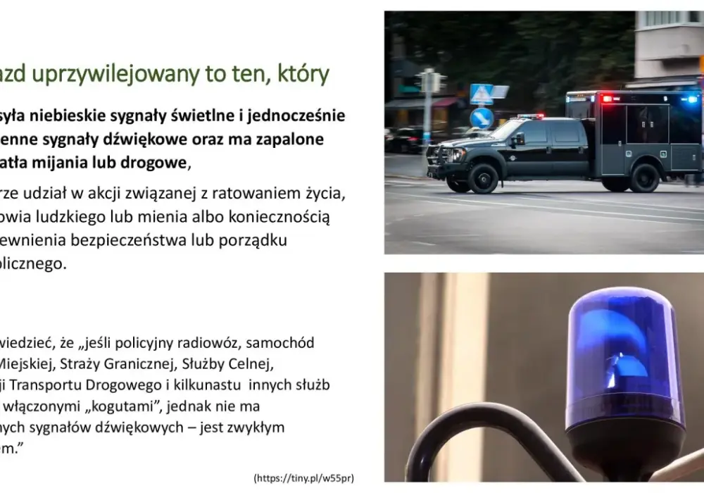 Pojazdy uprzywilejowane - kiedy wolno korzystać z sygnałów?