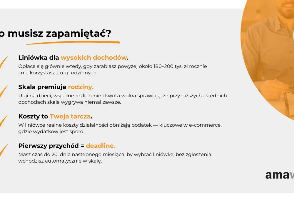 Podatek liniowy - kiedy liniówka naprawdę się opłaca?