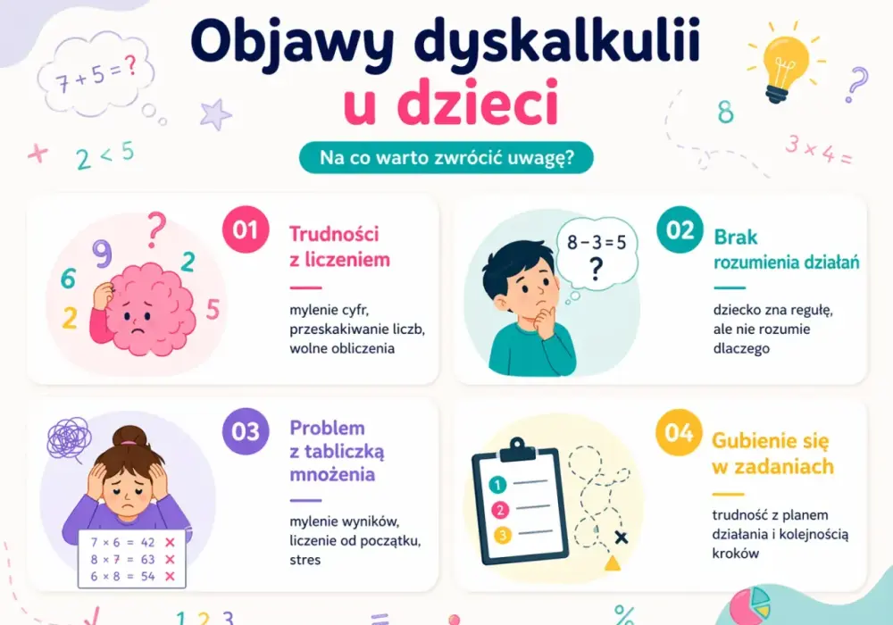 Dyskalkulia - objawy, diagnoza i wsparcie. Jak pomóc dziecku?