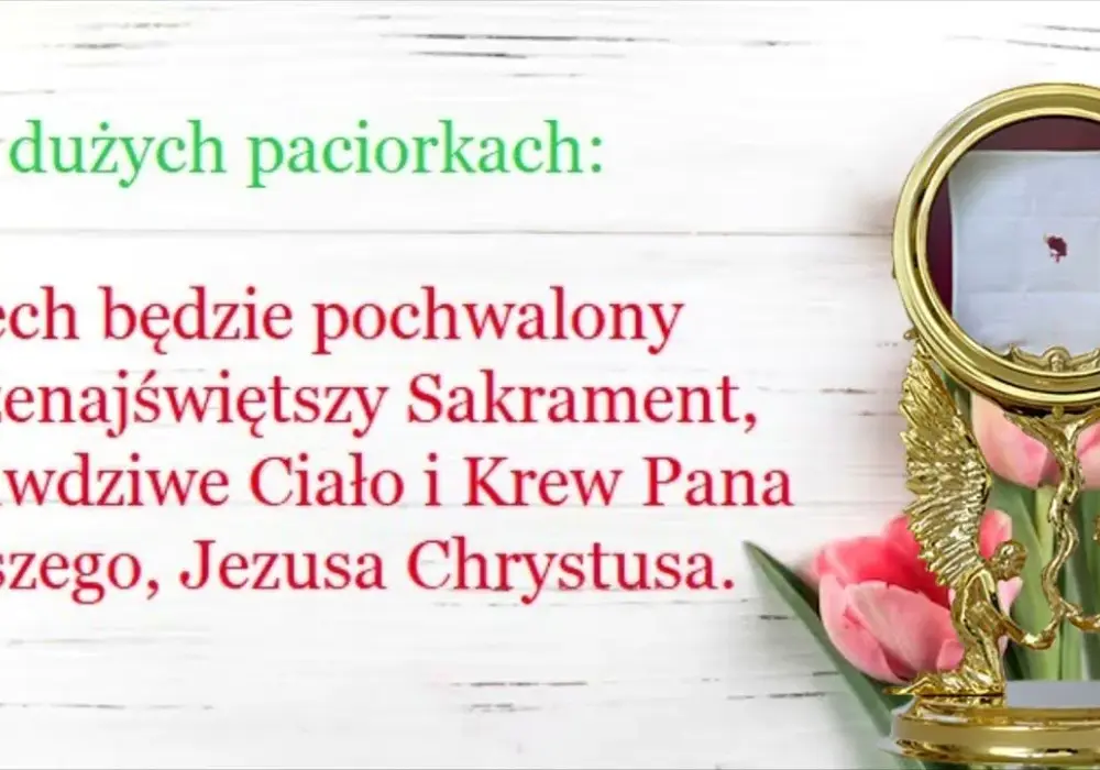 Czemu mówimy Niechaj będzie pochwalony Przenajświętszy Sakrament?