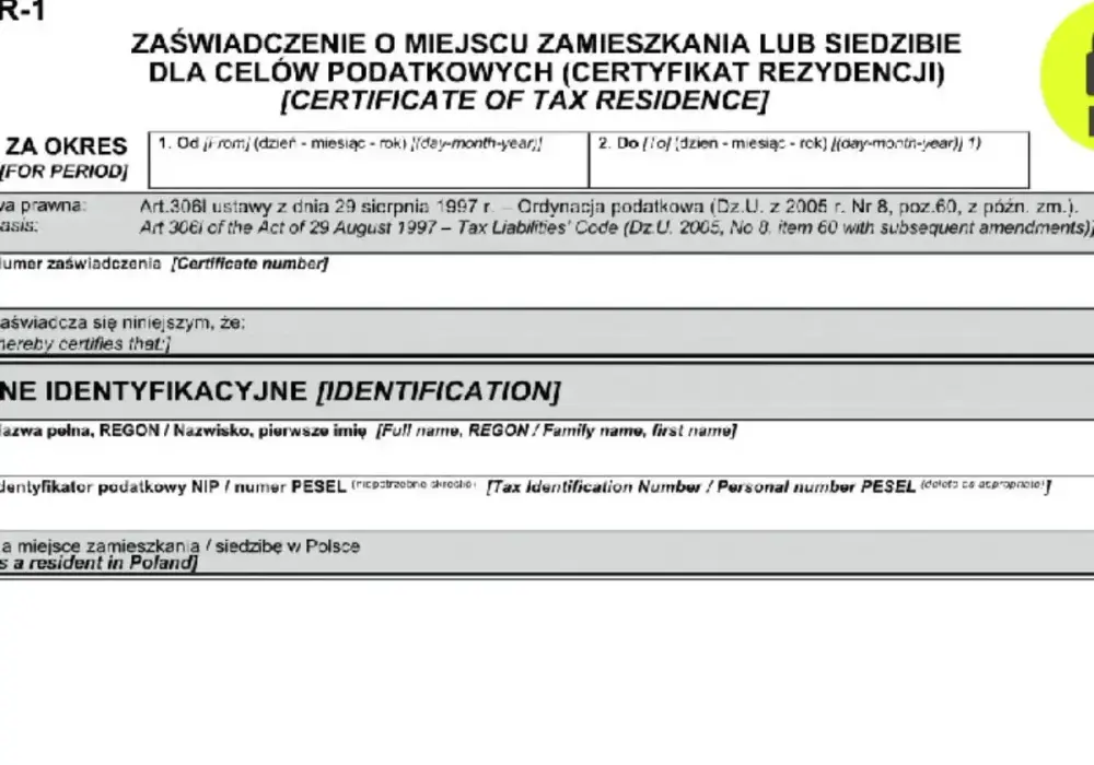 Certyfikat rezydencji podatkowej - Jak go uzyskać i uniknąć błędów?