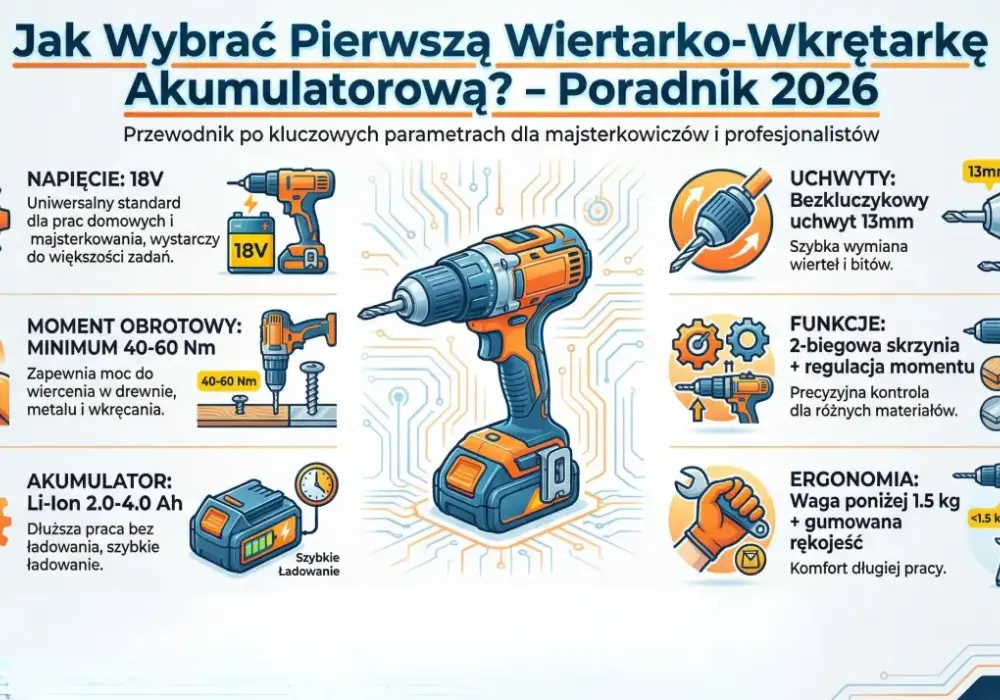 Ranking wiertarko-wkrętarek 2026: Jaki model wybrać?
