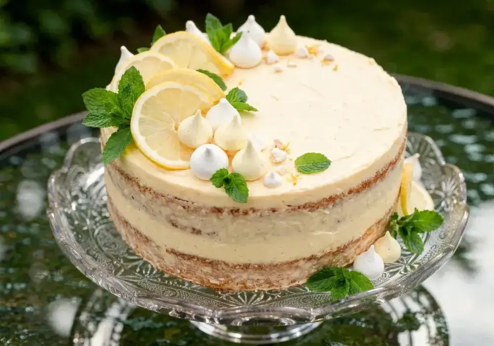 Tort cytrynowy z mascarpone i lemon curd - lekki i elegancki