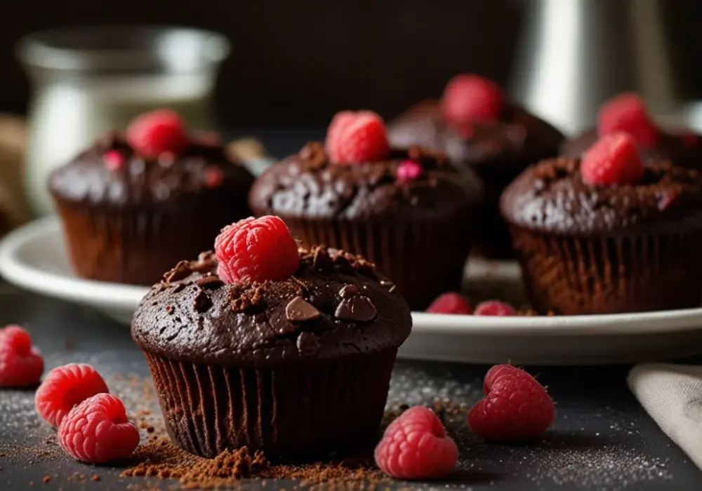 Muffinki czekoladowe z malinami: Przepis na pyszne połączenie smaków