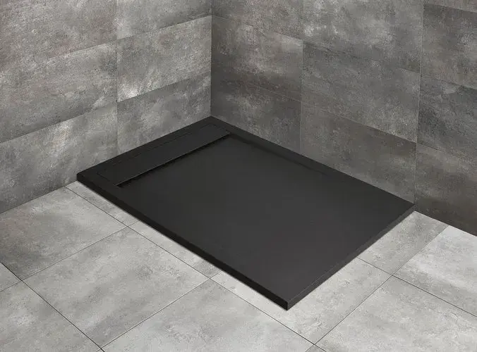 Brodzik 120x90 konglomerat czarny - idealne rozwiązanie do łazienki