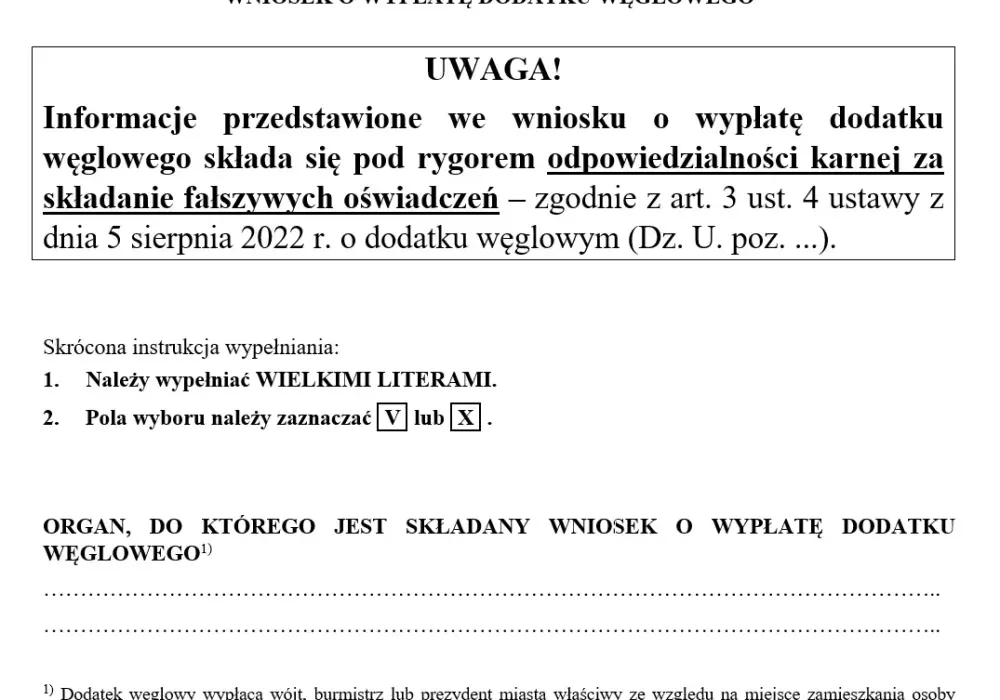 Kto składa wniosek o dodatek węglowy? Sprawdź, czy możesz to zrobić