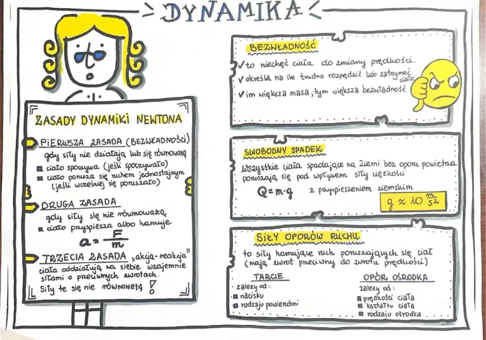 Zasady dynamiki Newtona w chemii - bezwładność, zderzenia i gazy