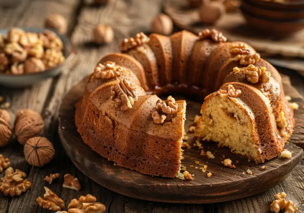 Aromatyczna babka z orzechami włoskimi: Sekret smaku ukryty w cieście