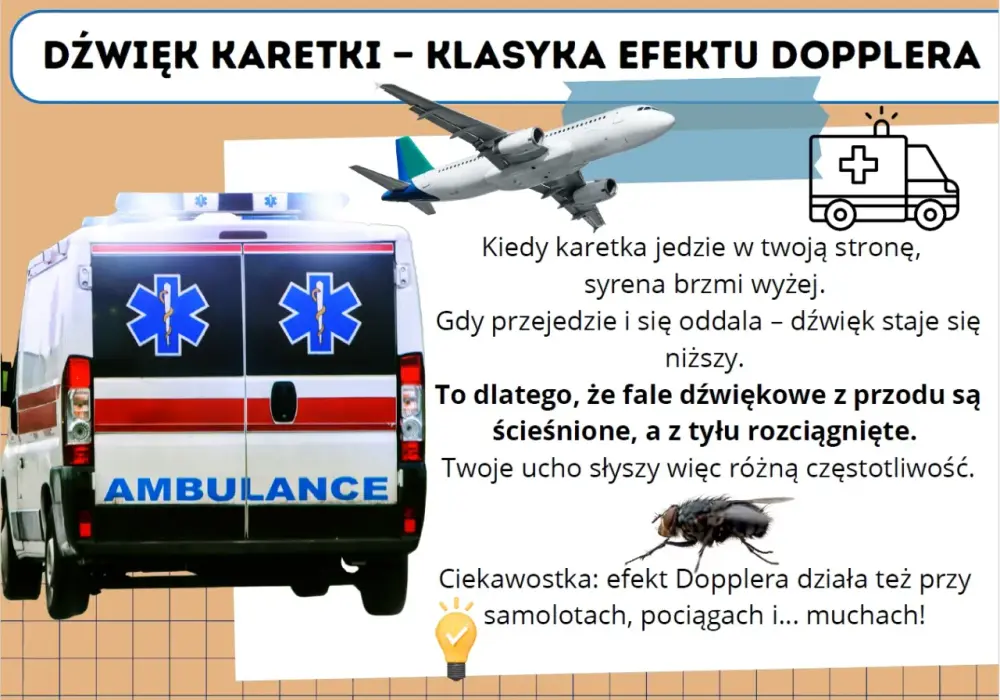 Efekt Dopplera w praktyce - syrena, gwiazdy i radar