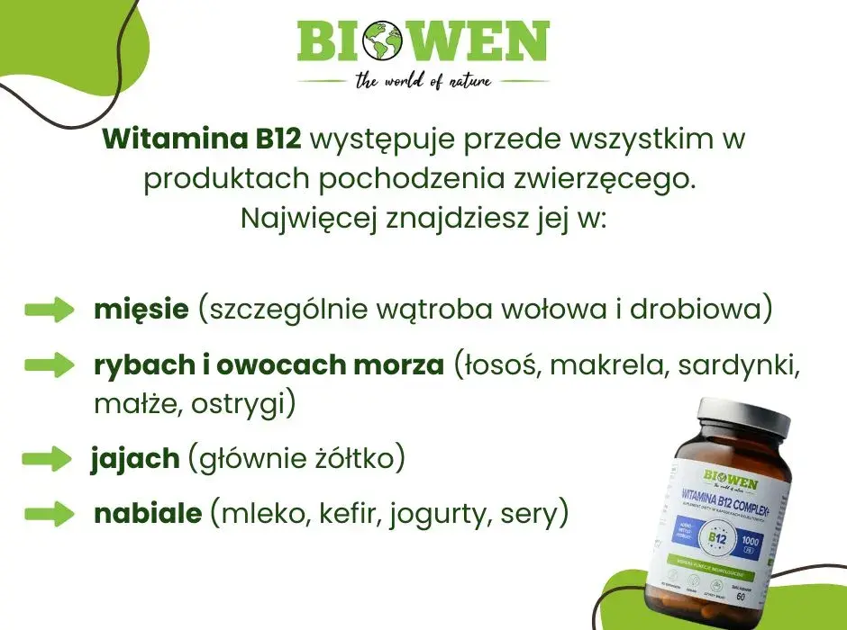 Rola witaminy B12 (kobalaminy) w organizmie: funkcje, objawy niedoboru