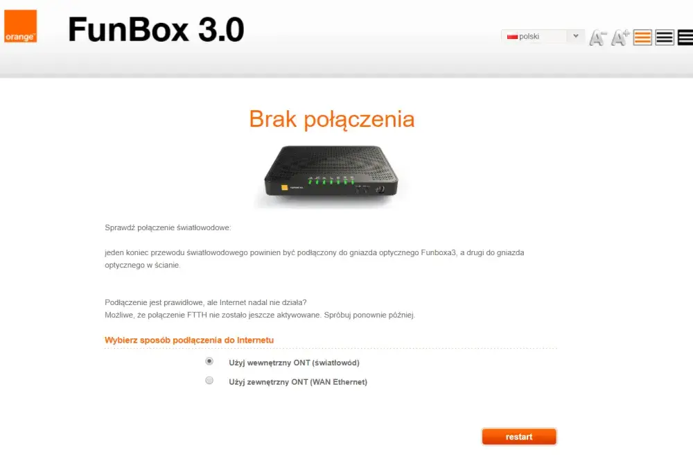 Orange światłowód nie działa - Jak zgłosić i uniknąć opłat?