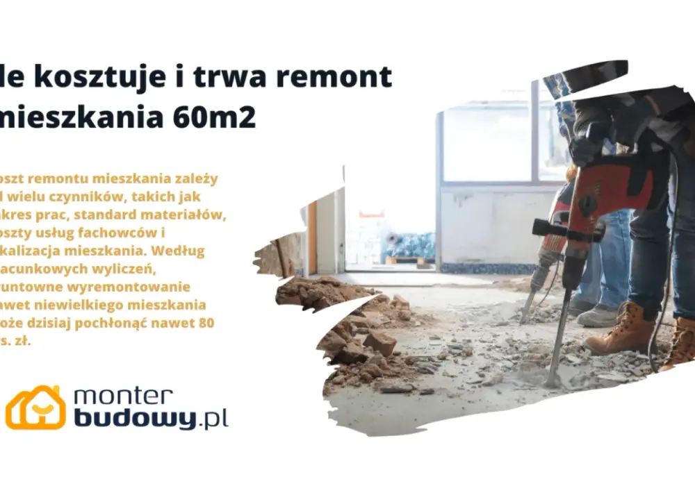 Jakie są rzeczywiste koszty remontu mieszkania 60m2? Wszystko, co musisz wiedzieć.