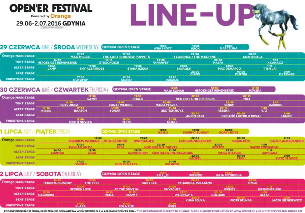Open'er 2016 – Co w line-upie i programie festiwalu, co warto wiedzieć?