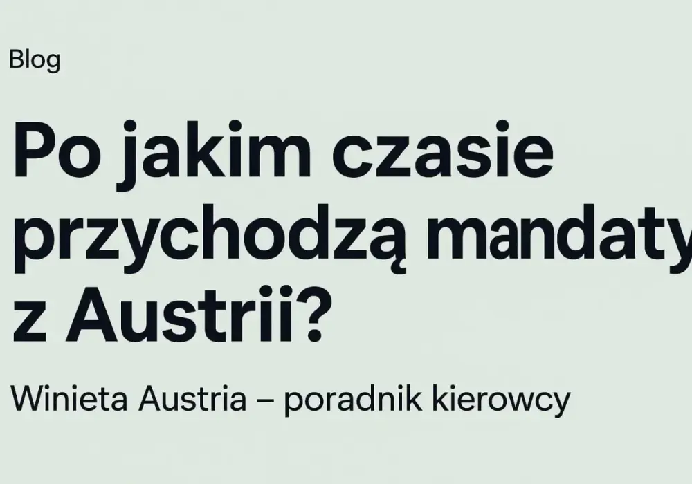 Winieta Austria - Ceny, zasady i jak uniknąć mandatów?