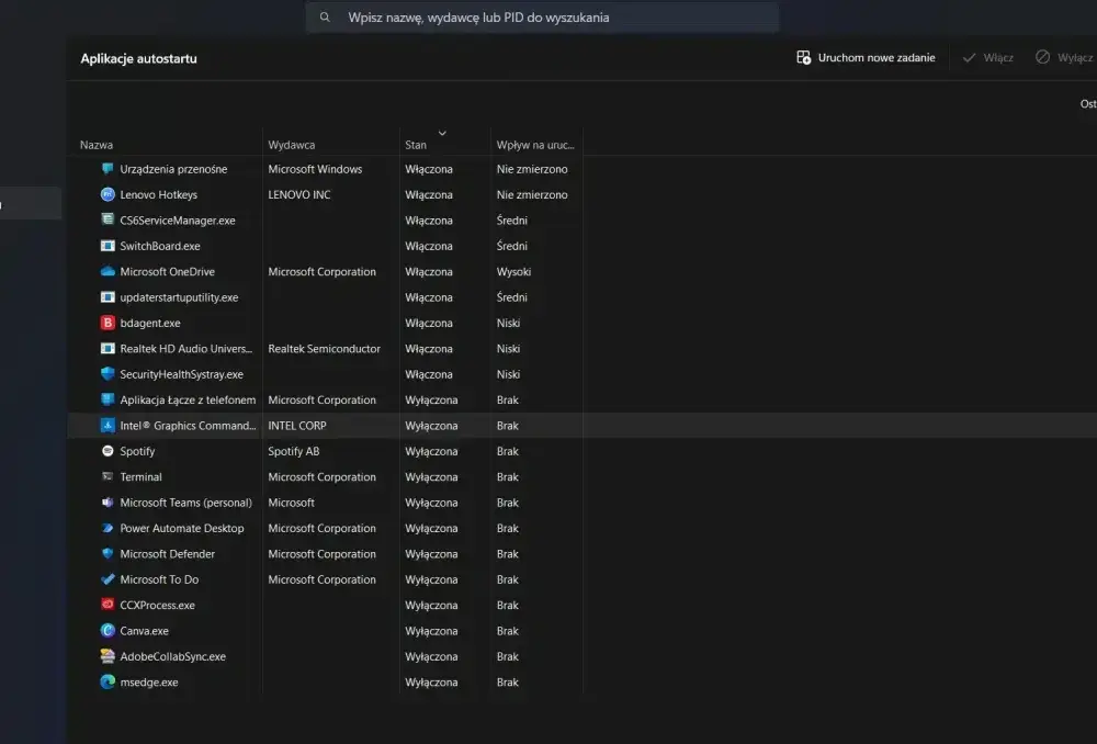 Windows 10 - autostart - przyspiesz komputer bez ryzyka