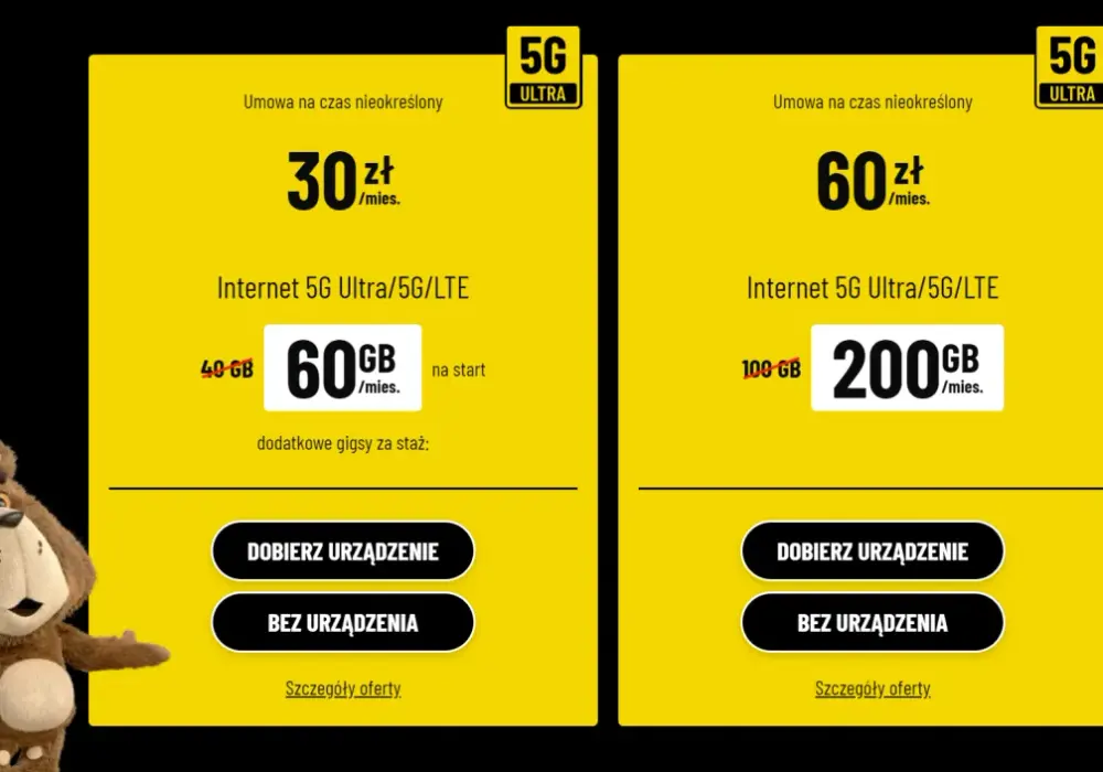 Internet w Plush - abonament, karta i 5G Ultra