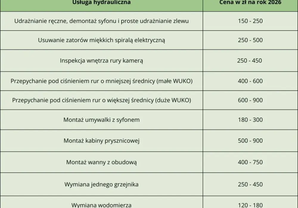 Ile kosztuje hydraulik? Sprawdź ceny i uniknij przepłacania