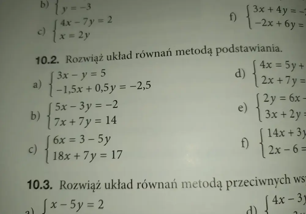 Metoda podstawiania - Układy równań bez błędów!