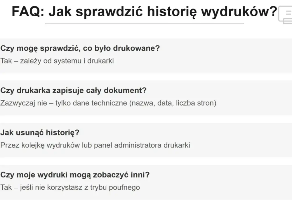 Jak sprawdzić co było drukowane i nie stracić ważnych informacji