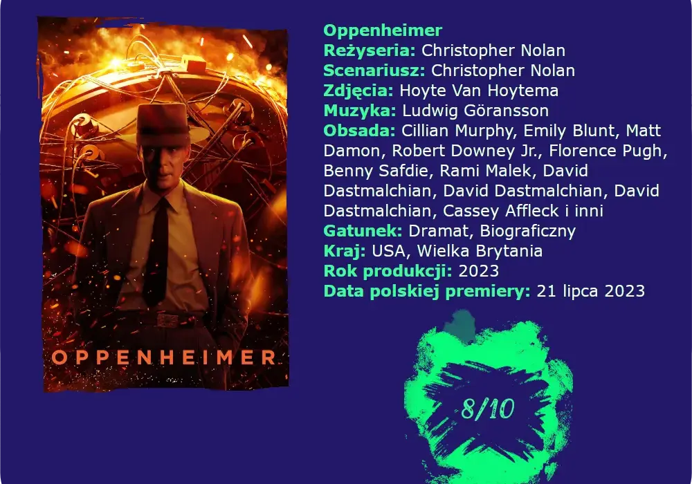 Recenzja filmu Oppenheimer - Czy nowy film Nolana wart zobaczenia?
