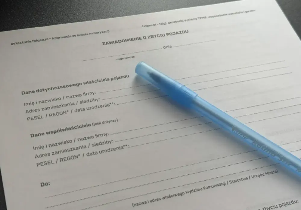 Zawiadomienie o zbyciu pojazdu - kiedy i jak je złożyć?