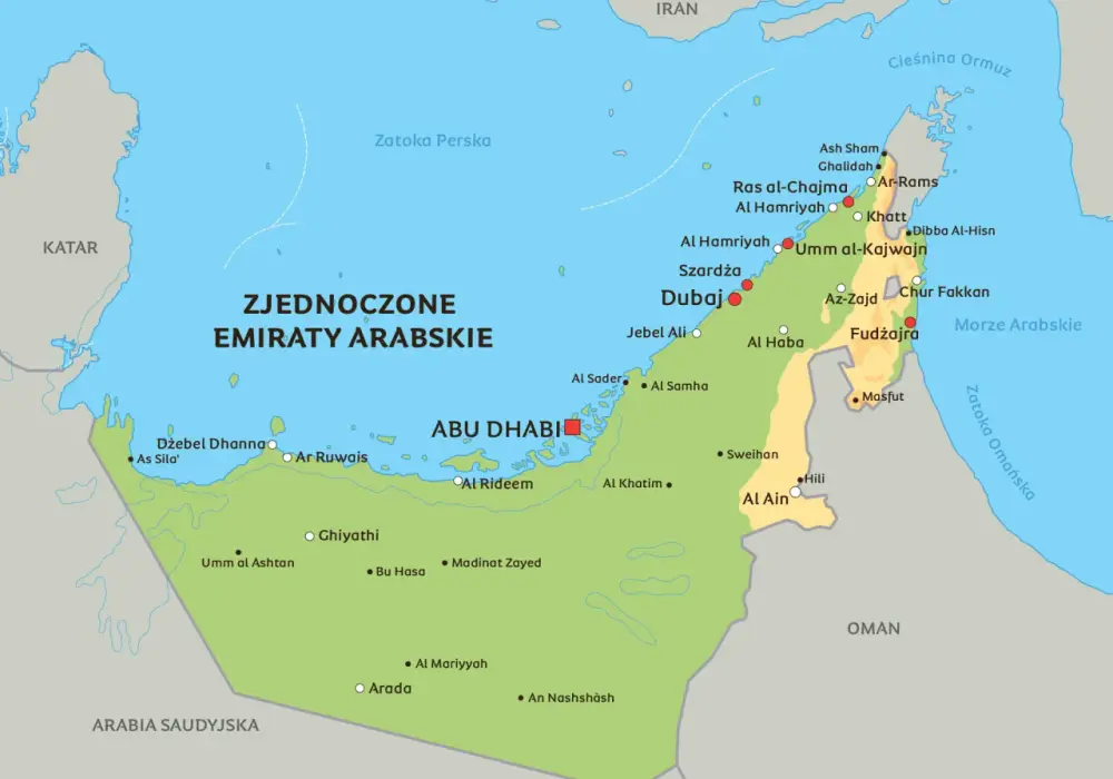 Gdzie leży Dubaj? Miasto, emirat, kraj - Szybko i jasno